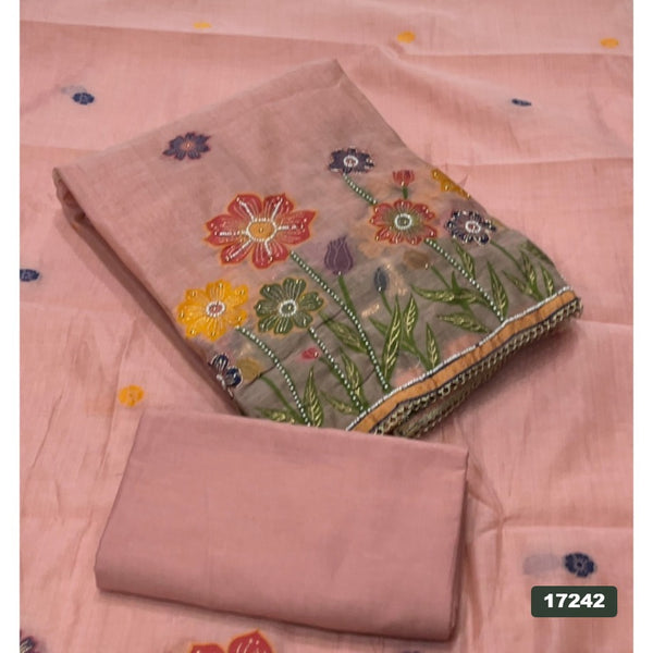 Linen Silk Embroidery Suit Set