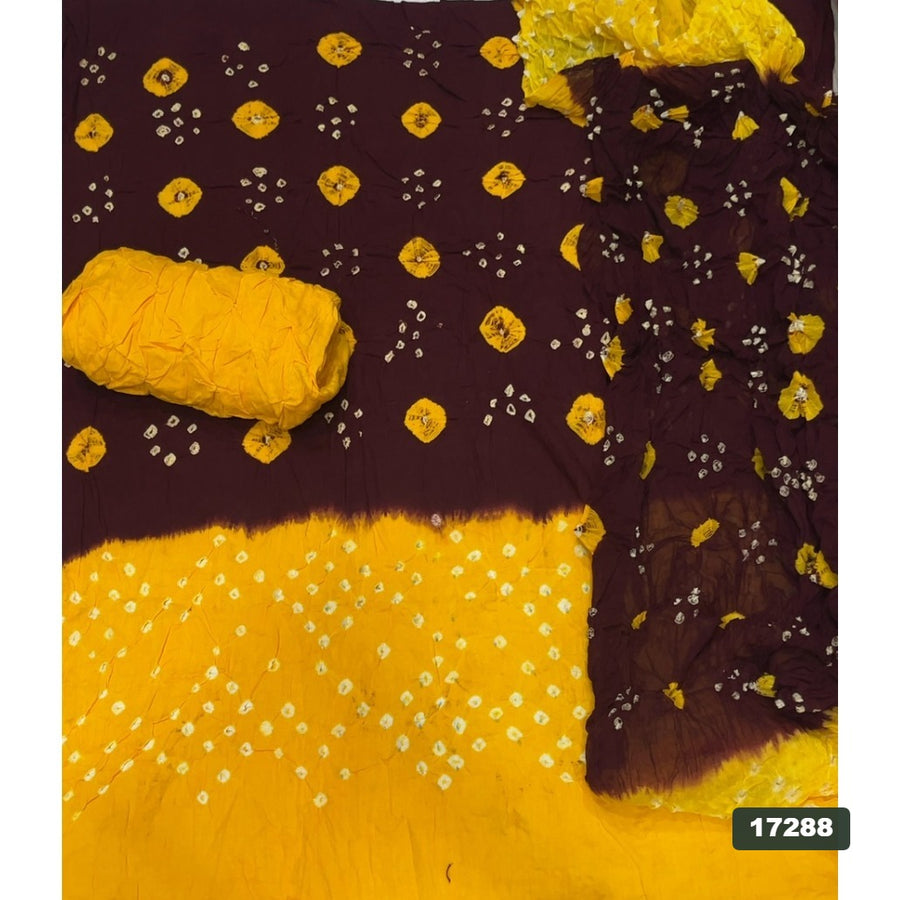 Pure Bandhej Cambric Cotton Suit Set