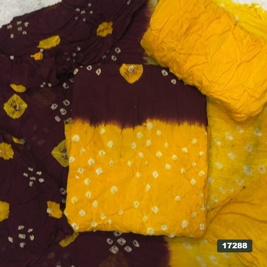 Pure Bandhej Cambric Cotton Suit Set