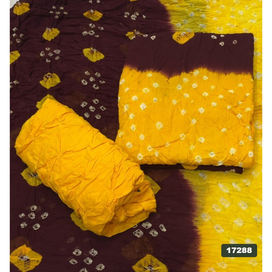 Pure Bandhej Cambric Cotton Suit Set