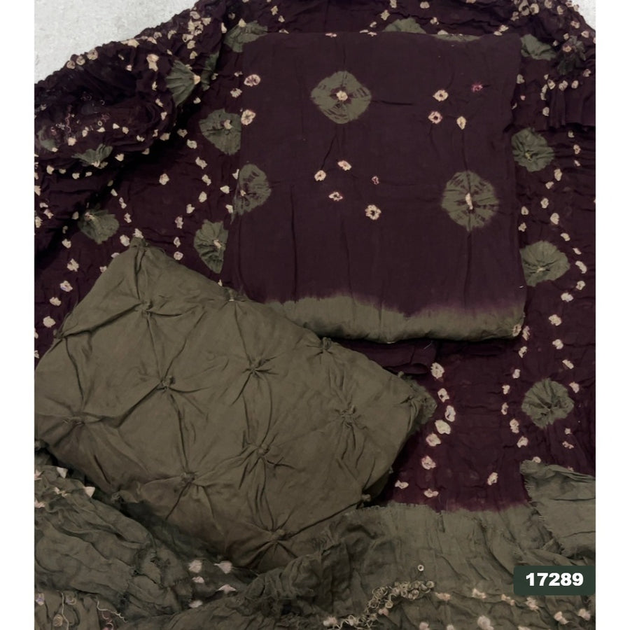 Pure Bandhej Cambric Cotton Suit Set