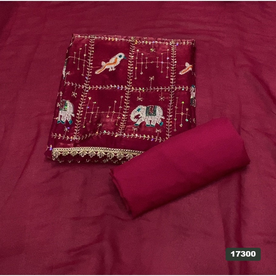 Skylon Silk Embroidery Suit Set