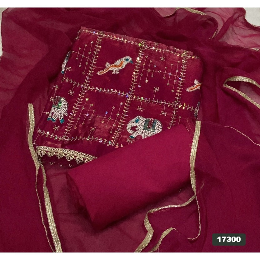 Skylon Silk Embroidery Suit Set