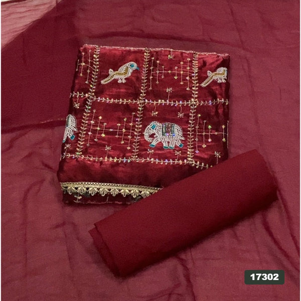 Skylon Silk Embroidery Suit Set