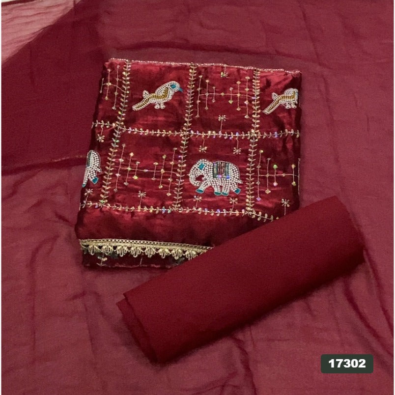 Skylon Silk Embroidery Suit Set