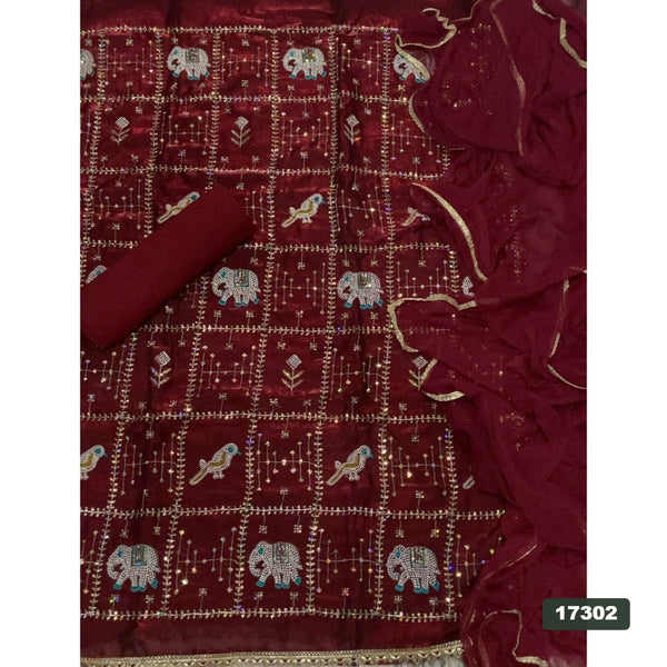 Skylon Silk Embroidery Suit Set
