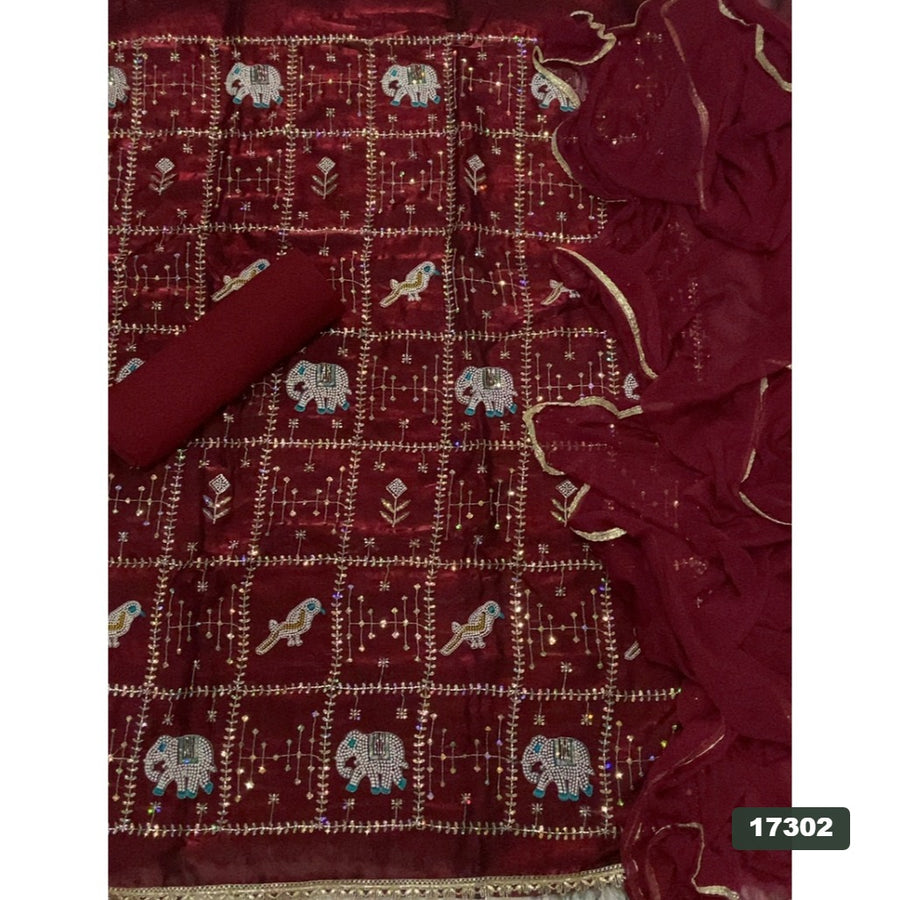 Skylon Silk Embroidery Suit Set