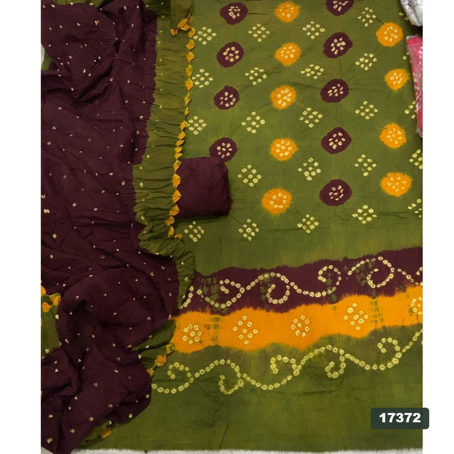 Pure Bandhej Cambric Cotton Suit Set
