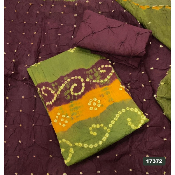 Pure Bandhej Cambric Cotton Suit Set