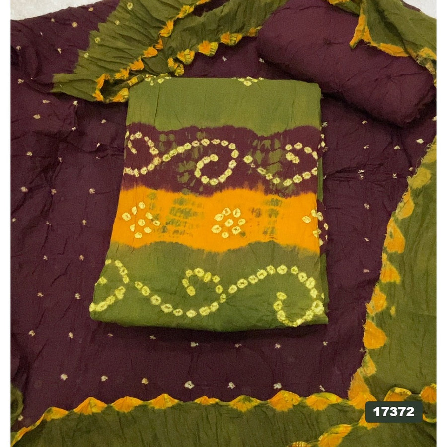 Pure Bandhej Cambric Cotton Suit Set