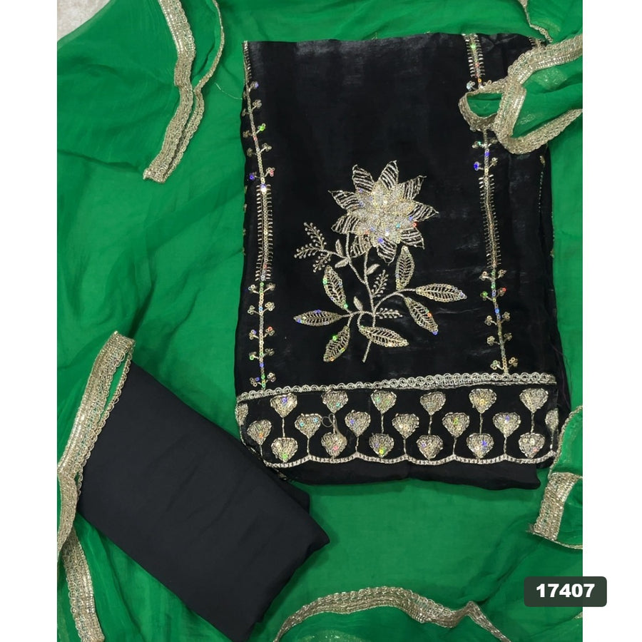 Silk Embroidery Suit Set