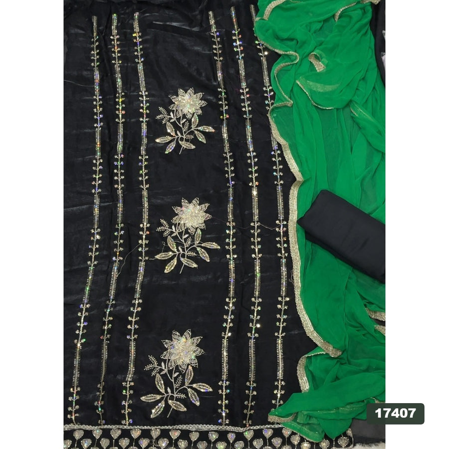 Silk Embroidery Suit Set