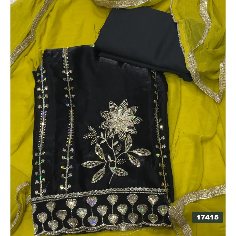 Silk Embroidery Suit Set