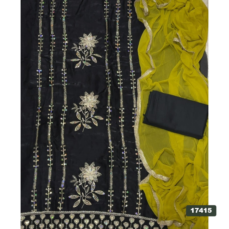 Silk Embroidery Suit Set