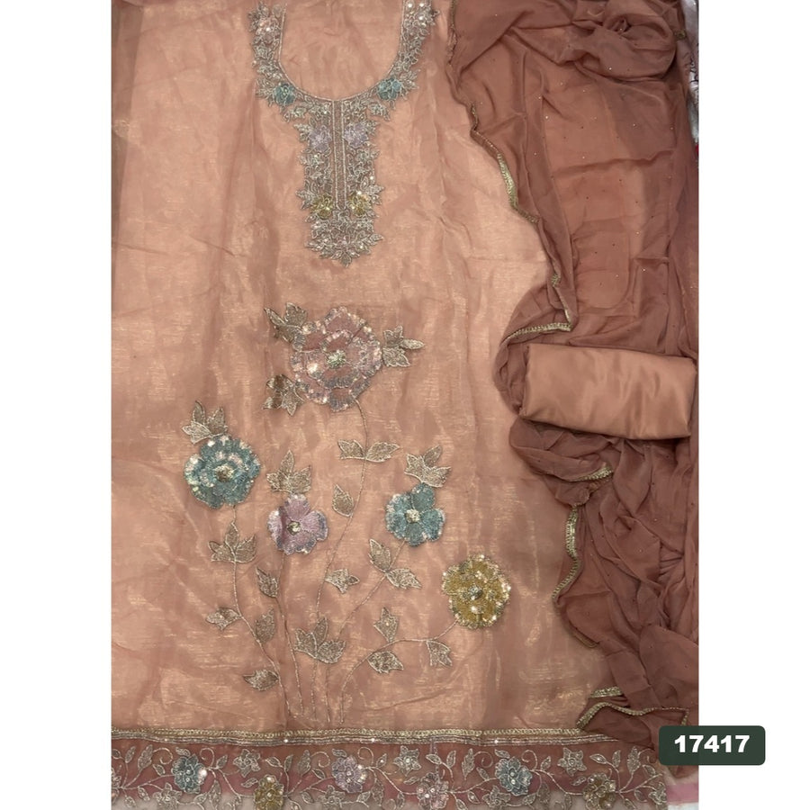 Silk Embroidery Suit Set