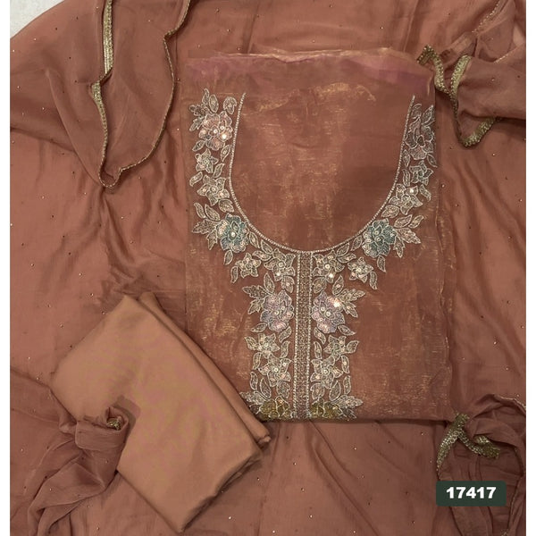 Silk Embroidery Suit Set