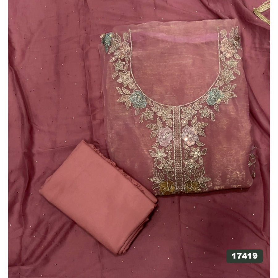 Silk Embroidery Suit Set