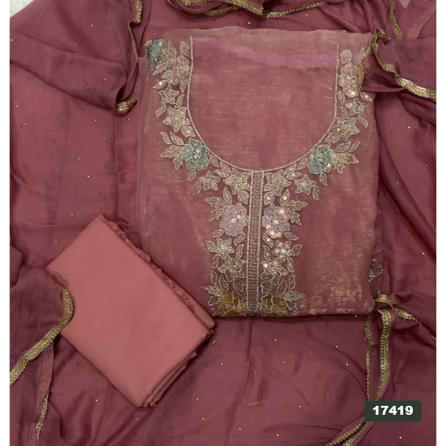 Silk Embroidery Suit Set