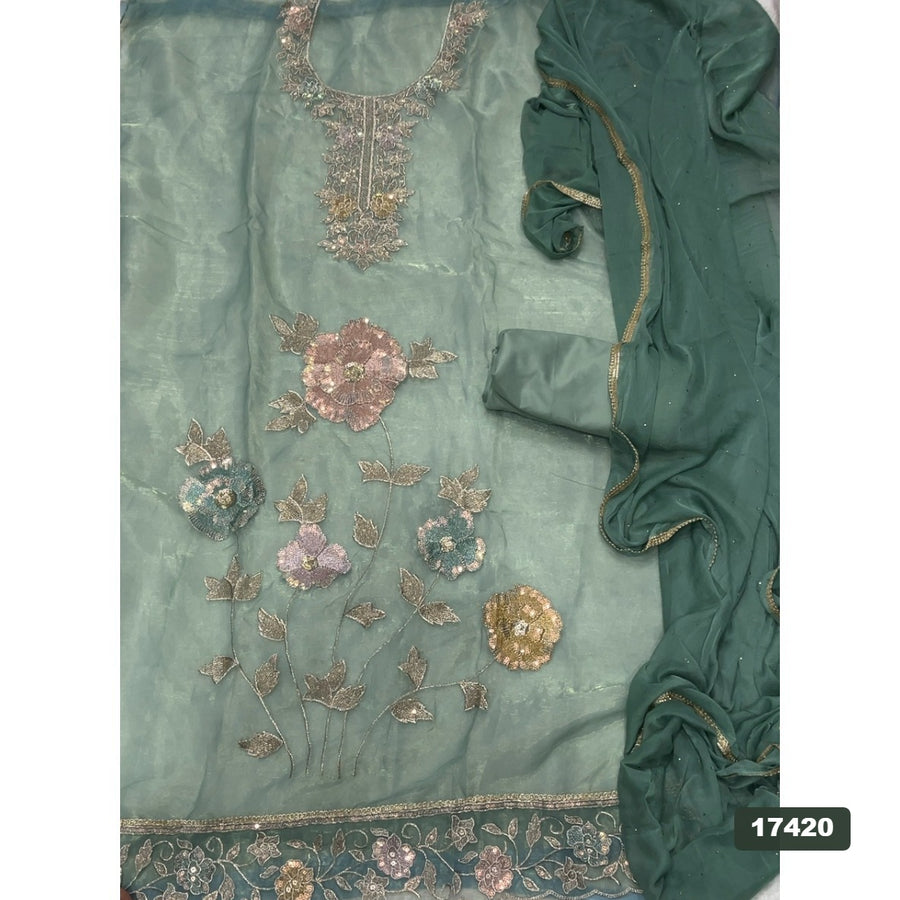Silk Embroidery Suit Set