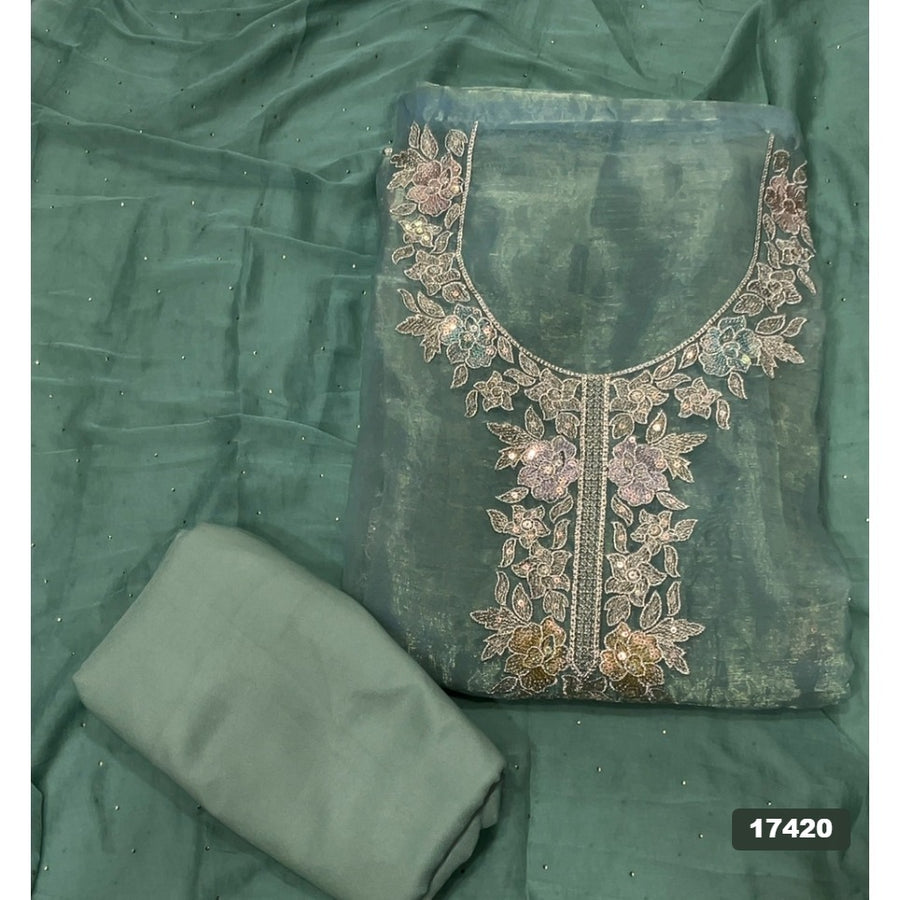 Silk Embroidery Suit Set