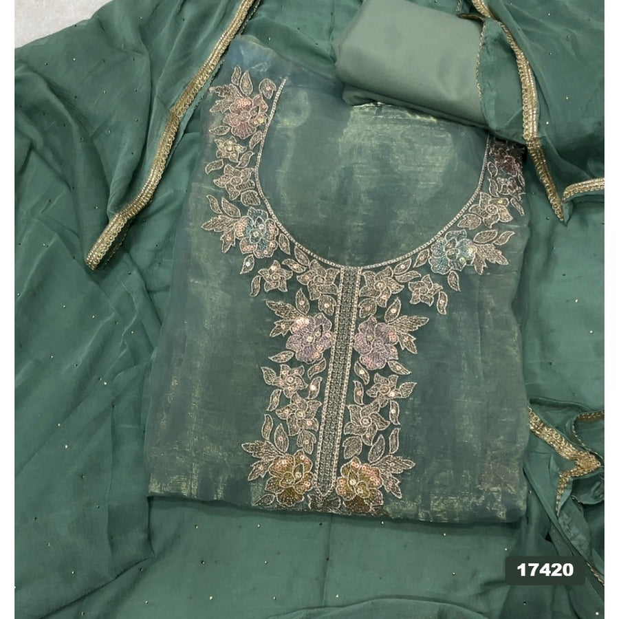 Silk Embroidery Suit Set