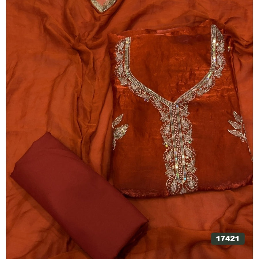 Silk Embroidery Suit Set
