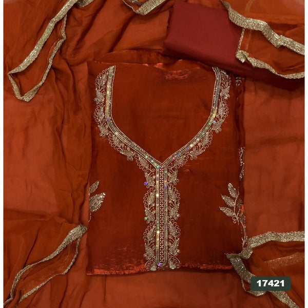 Silk Embroidery Suit Set