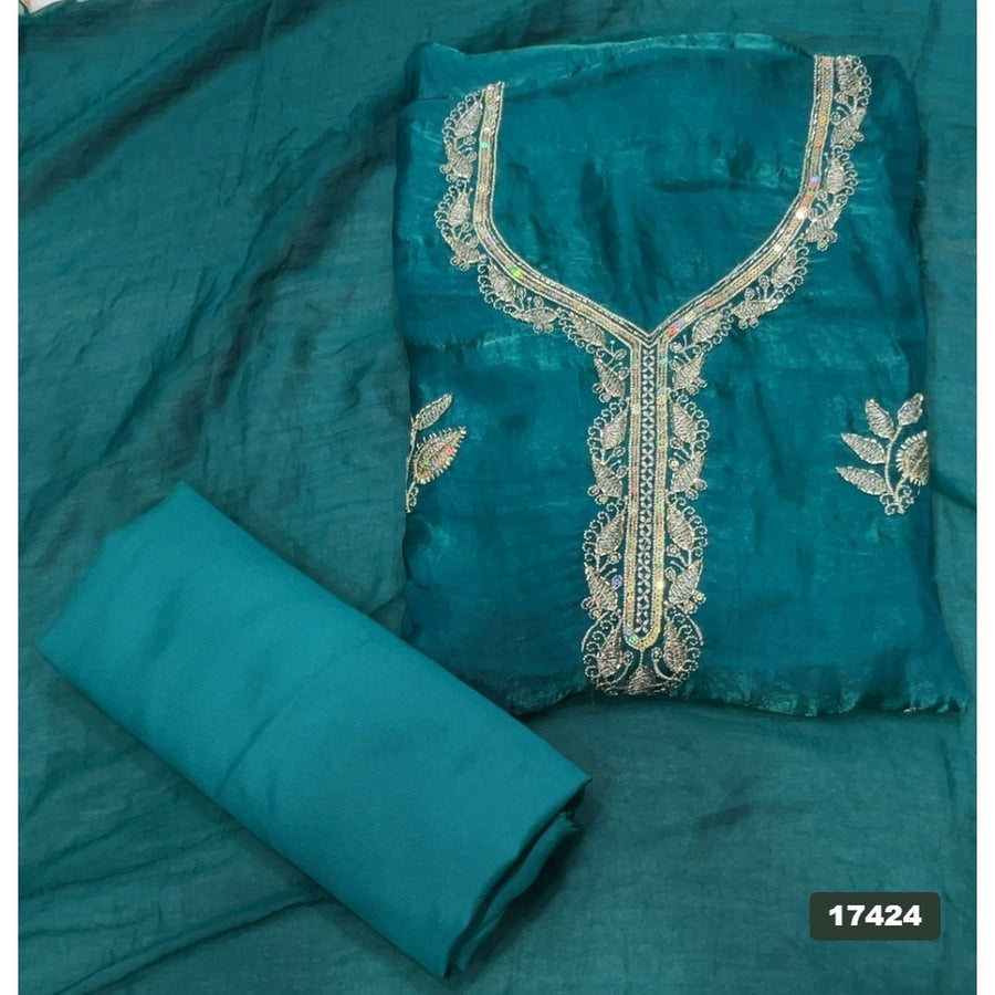 Silk Embroidery Suit Set