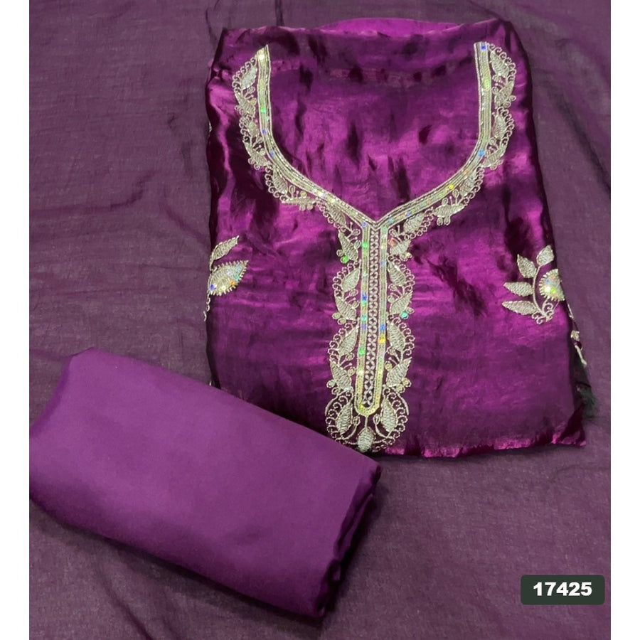 Silk Embroidery Suit Set