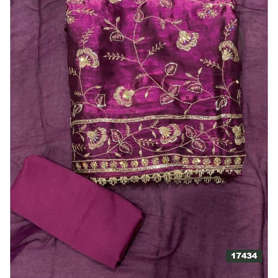 Silk Embroidery Suit Set