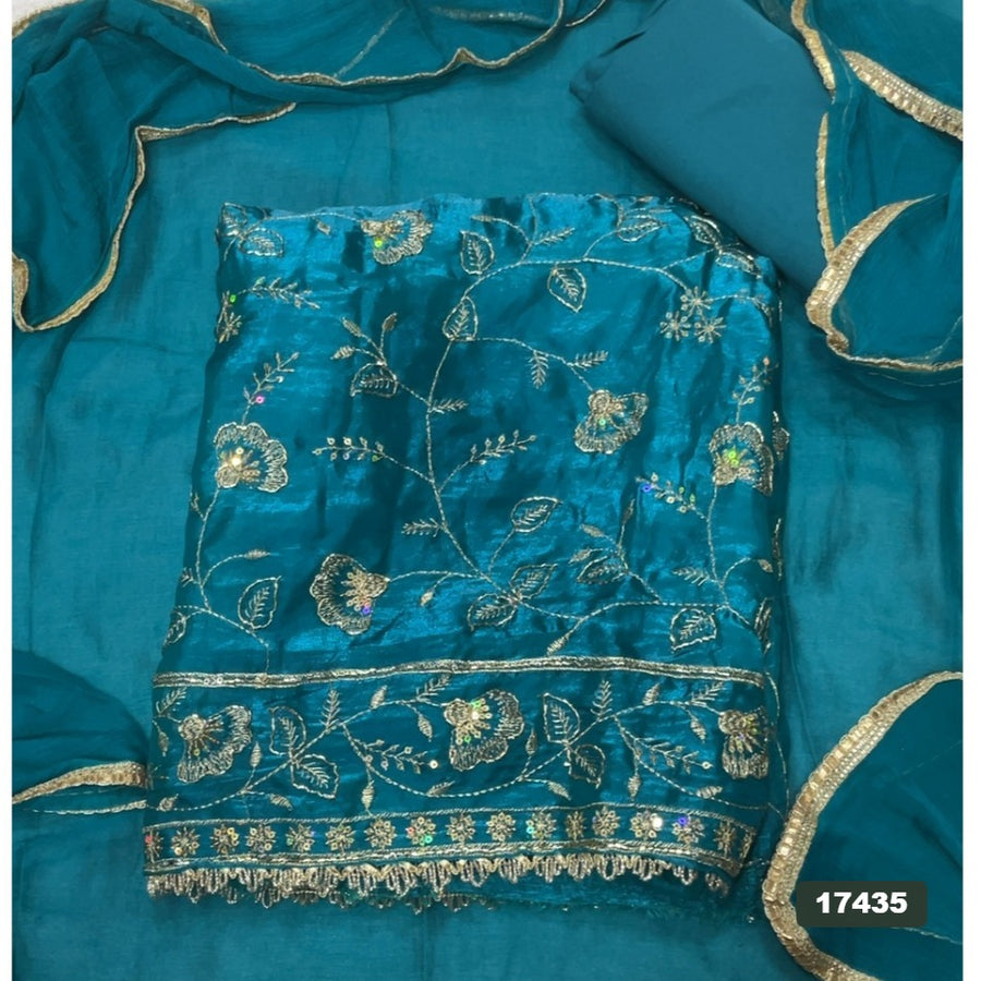 Silk Embroidery Suit Set
