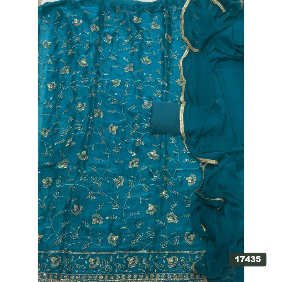 Silk Embroidery Suit Set
