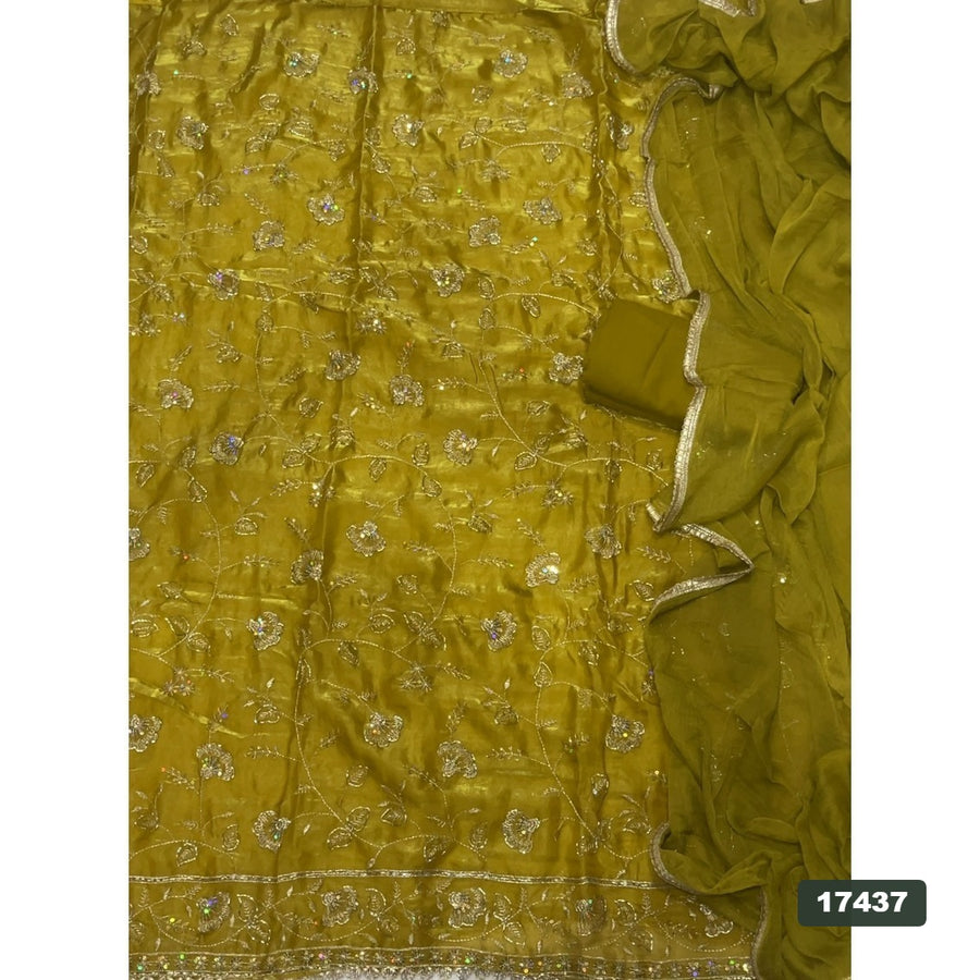 Silk Embroidery Suit Set