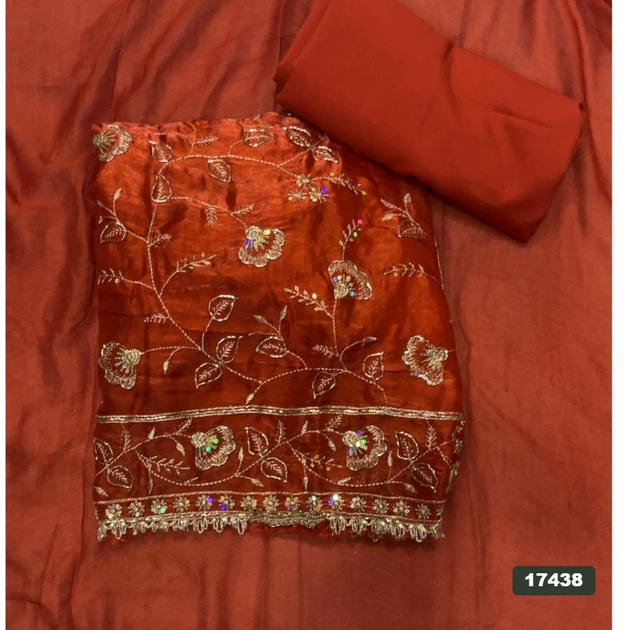 Silk Embroidery Suit Set