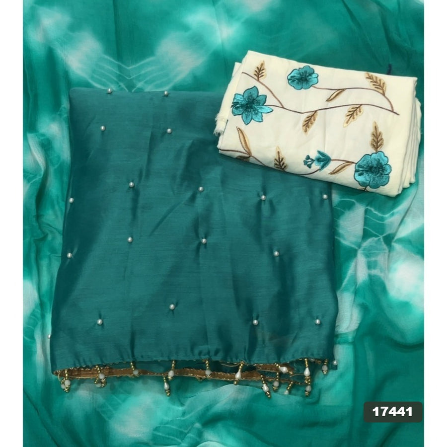 Crush Silk Embroidery Suit Set
