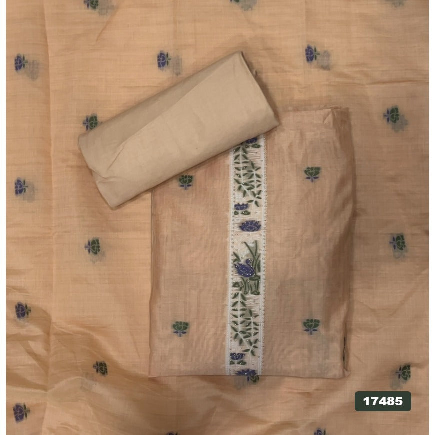 Linen Silk Embroidery Suit Set