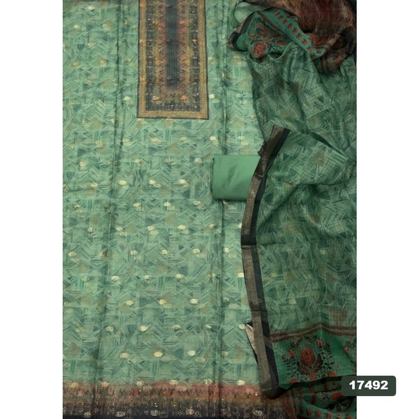 Linen Silk Embroidery Suit Set