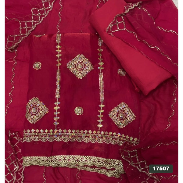 Silk Embroidery Suit Set