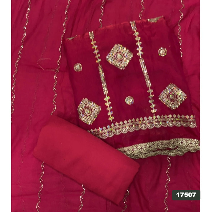 Silk Embroidery Suit Set