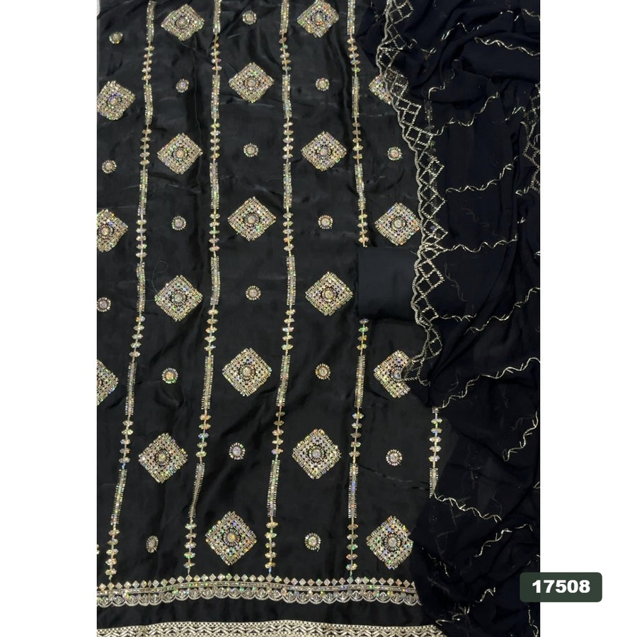 Silk Embroidery Suit Set