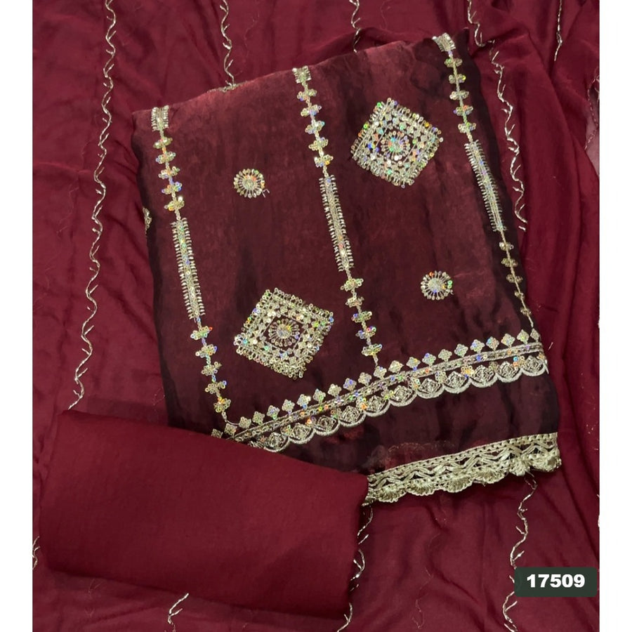 Silk Embroidery Suit Set