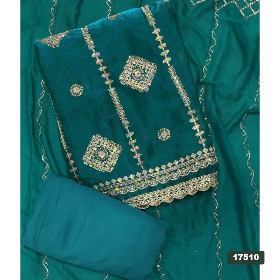 Silk Embroidery Suit Set