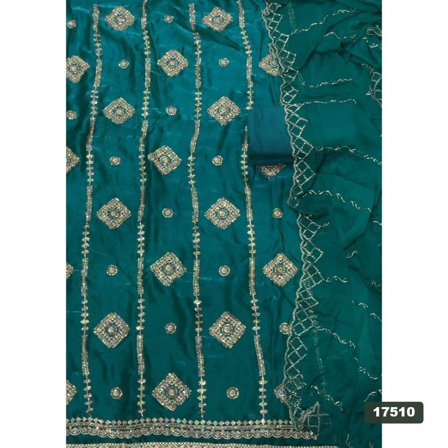 Silk Embroidery Suit Set