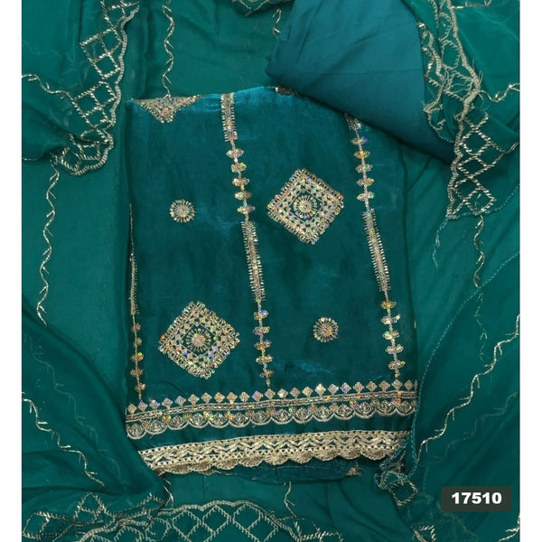 Silk Embroidery Suit Set