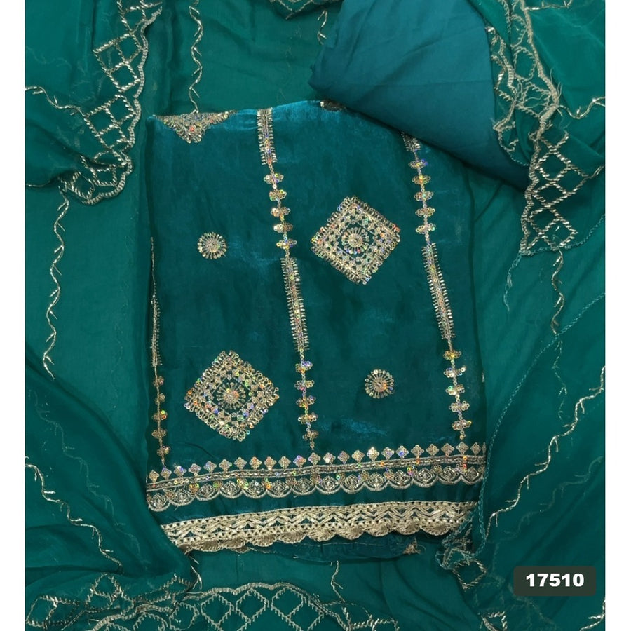 Silk Embroidery Suit Set