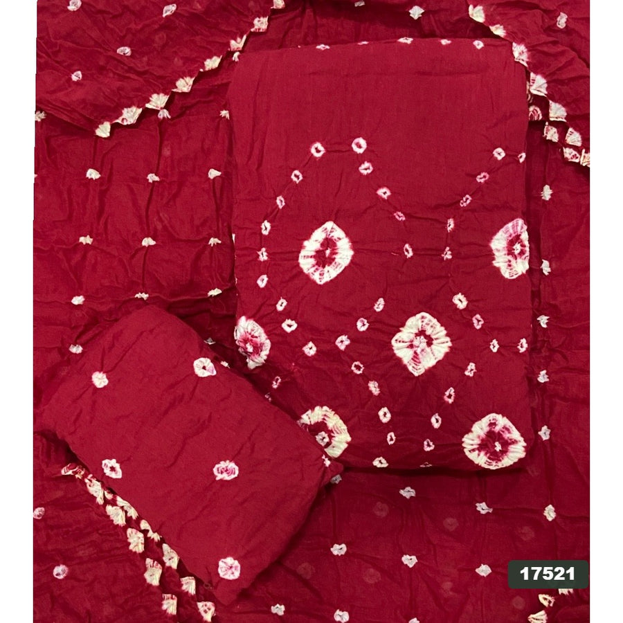 Pure Bandhej Cambric Cotton Suit Set