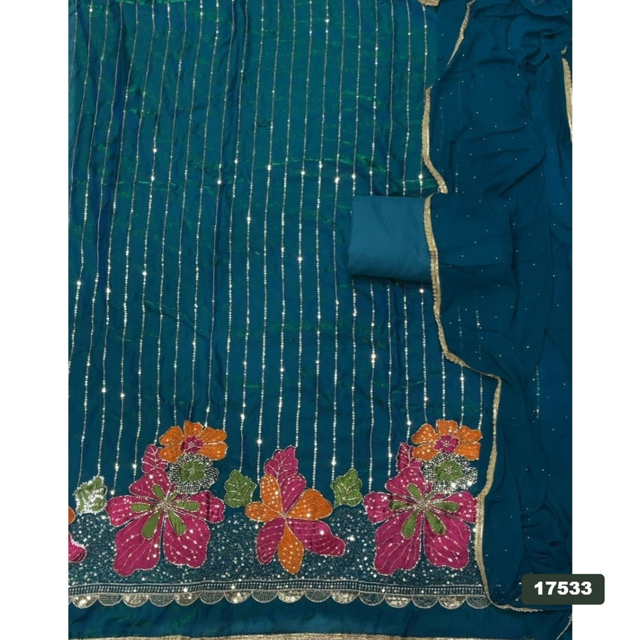 Silk Embroidery Suit Set