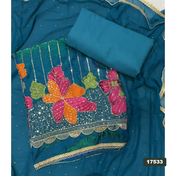 Silk Embroidery Suit Set
