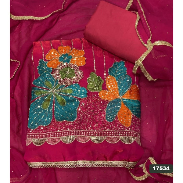 Silk Embroidery Suit Set