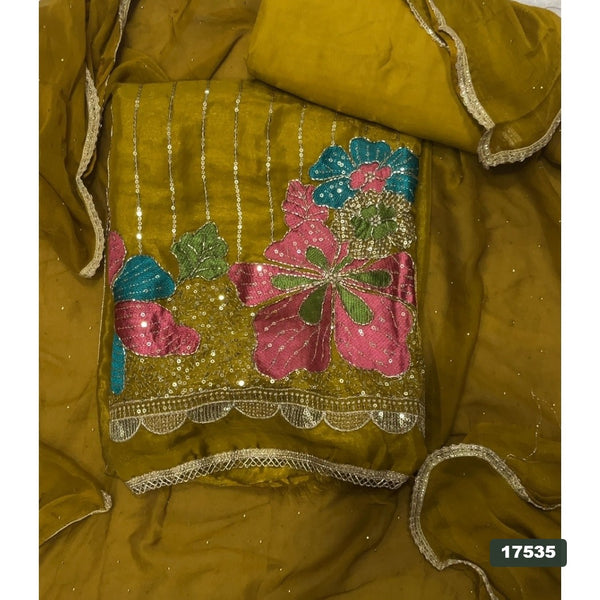 Silk Embroidery Suit Set